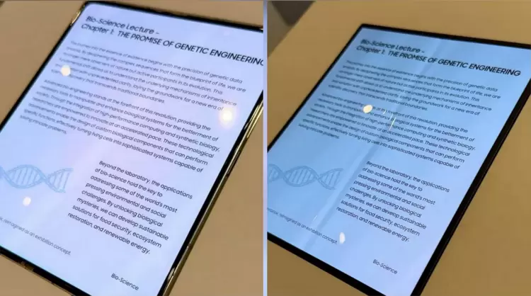 三星在2026年CES上展示无折痕OLED技术:采用屏下摄像头或将率先应用于折叠屏iPhone(图2) 三星在2026年CES上展示无折痕OLED技术:采用屏下摄像头或将率先应用于折叠屏iPhone(图2)