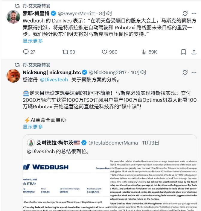 留住马斯克，要花“一万亿”？特斯拉股东将投下 - 辰飞雨幕帆 AI 科技