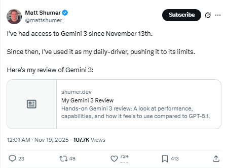 告别“AI味”!Gemini 3初体验:性格直爽、智商(图11) 告别“AI味”!Gemini 3初体验:性格直爽、智商(图11)
