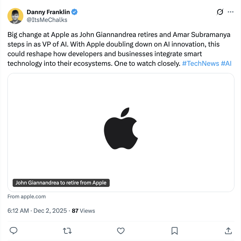 Siri笨到让库克“破防”!苹果AI换帅:挖来印度(图5) Siri笨到让库克“破防”!苹果AI换帅:挖来印度(图5)