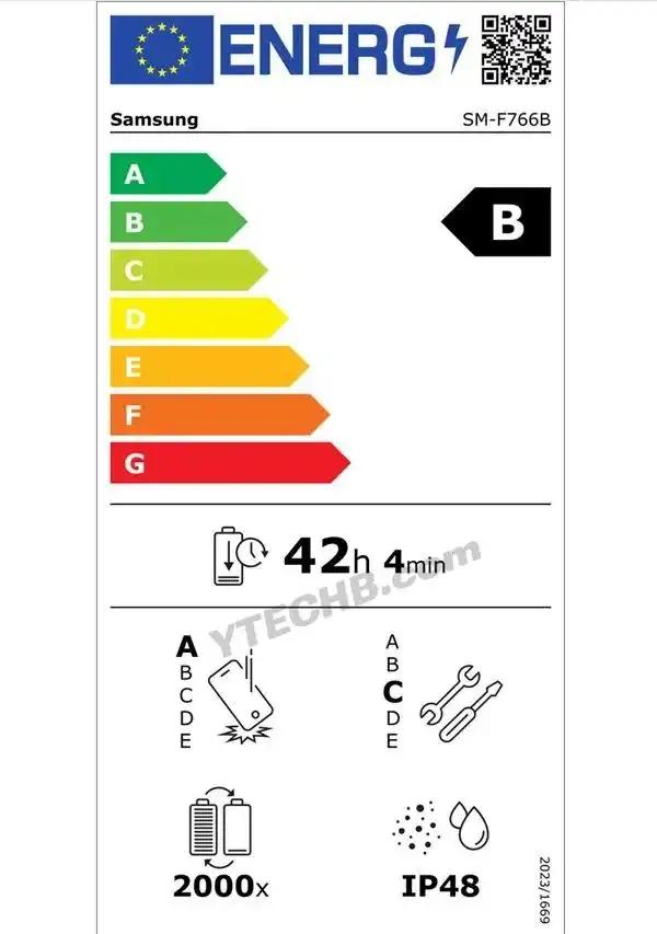 欧盟能效标签展现过硬实力 三星Galaxy Z Flip7系列续航耐用性大升级(图1)