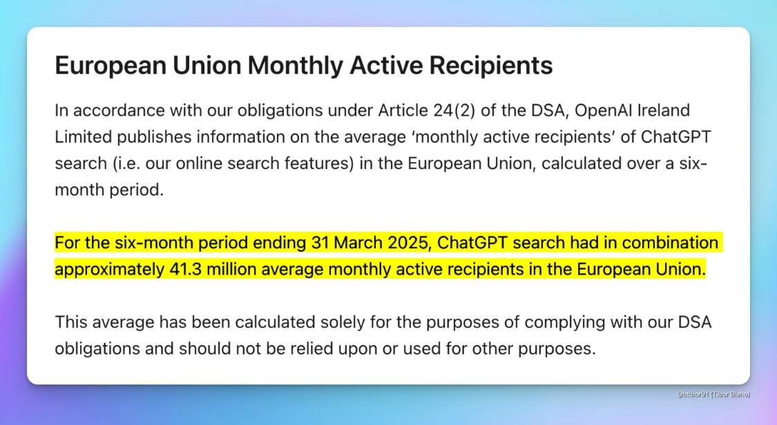 6e8f9429j00sv3jxg009rd000v900h4p ChatGPT 搜索在欧洲增长迅猛,欧盟监管利剑高悬(图1)