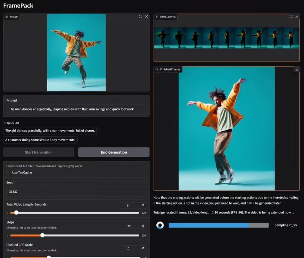 FramePack 降低 AI视频生成硬件门槛，6GB 显存即可生成 60 秒视 - 幕帆 AI 科技