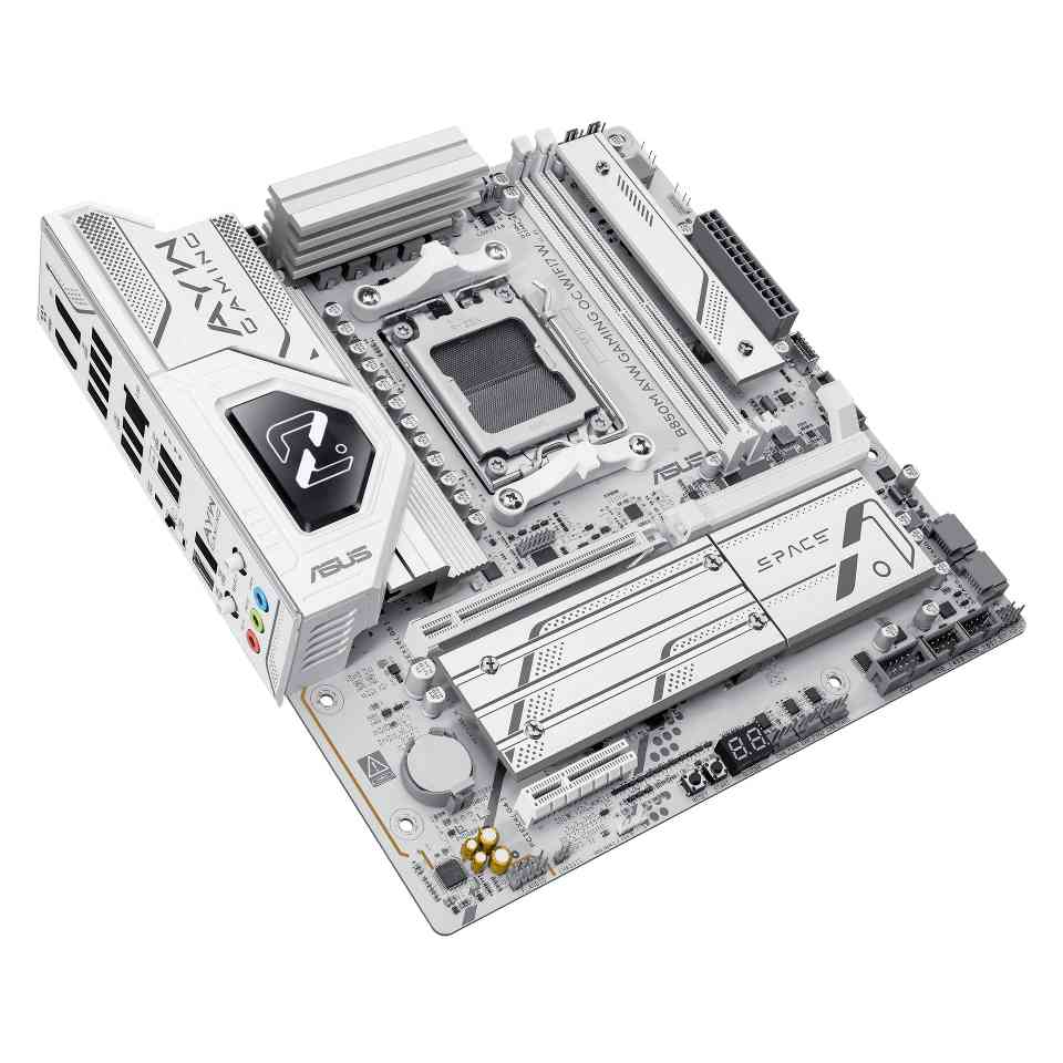 白色超频利器 华硕B850M AYW OC WIFI7 W主板预约！(图4)