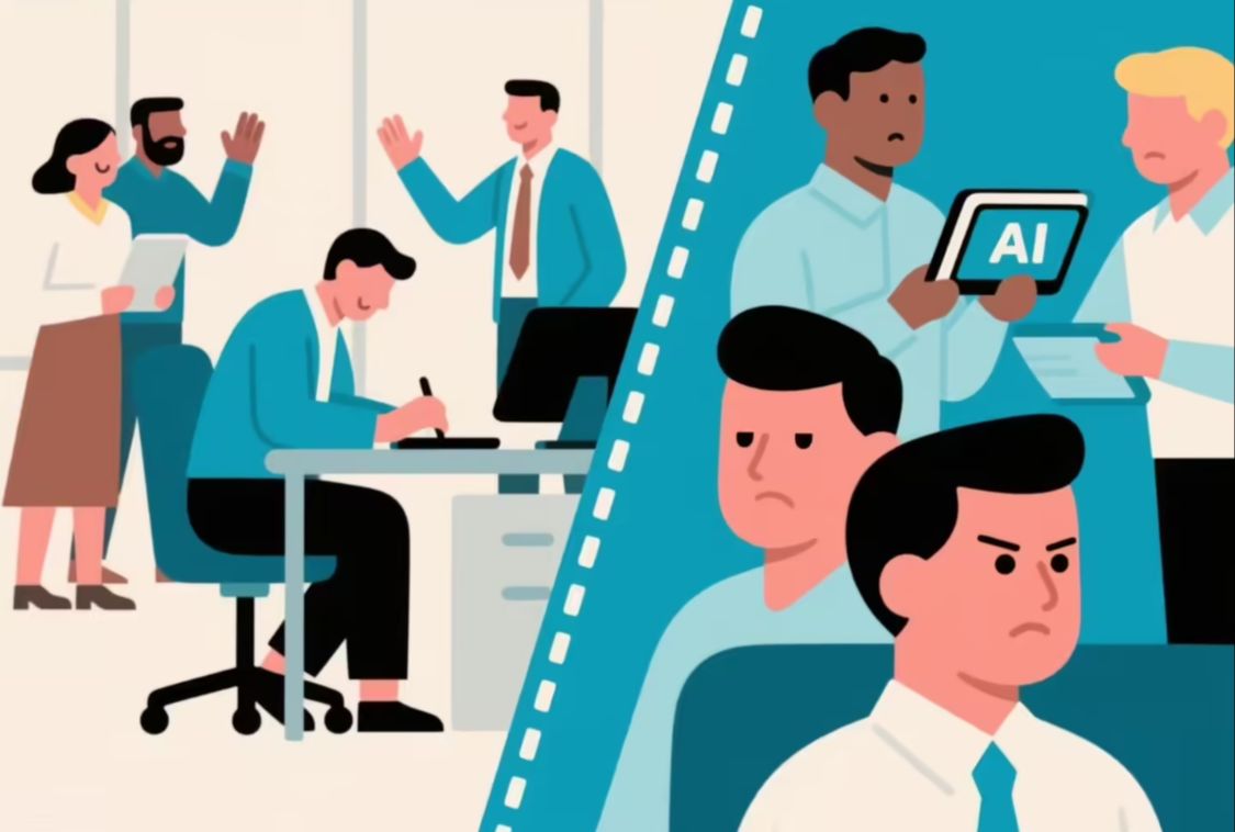 aac62d04j00svzzsx001td000v900l2p 杜克大学研究:若在工作中使用生成式 AI,同事可能会质疑你的能力(图1)