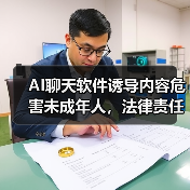 AI聊天软件诱导内容危害未成年人，法律责