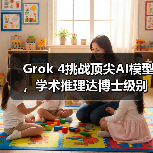 Grok 4挑战顶尖AI模型，学术推理达博士级别(图1)