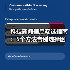 科技新闻信息筛选指南:5个方法告别选择困难(图4) 科技新闻信息筛选指南:5个方法告别选择困难(图4)