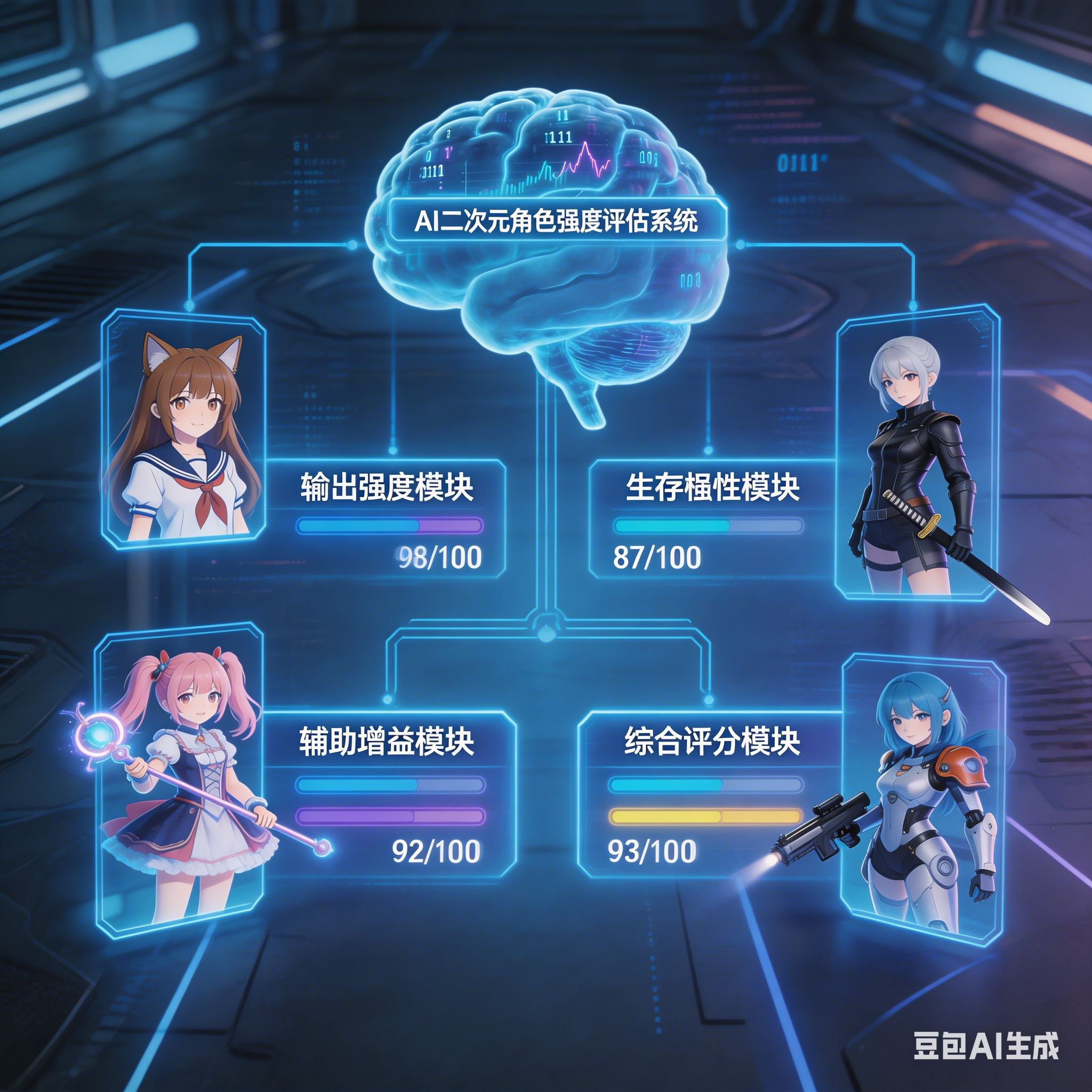 AI技术如何重塑二次元游戏角色评估体系:从强度分析到智能推荐升级(图1) AI技术如何重塑二次元游戏角色评估体系:从强度分析到智能推荐升级(图1)