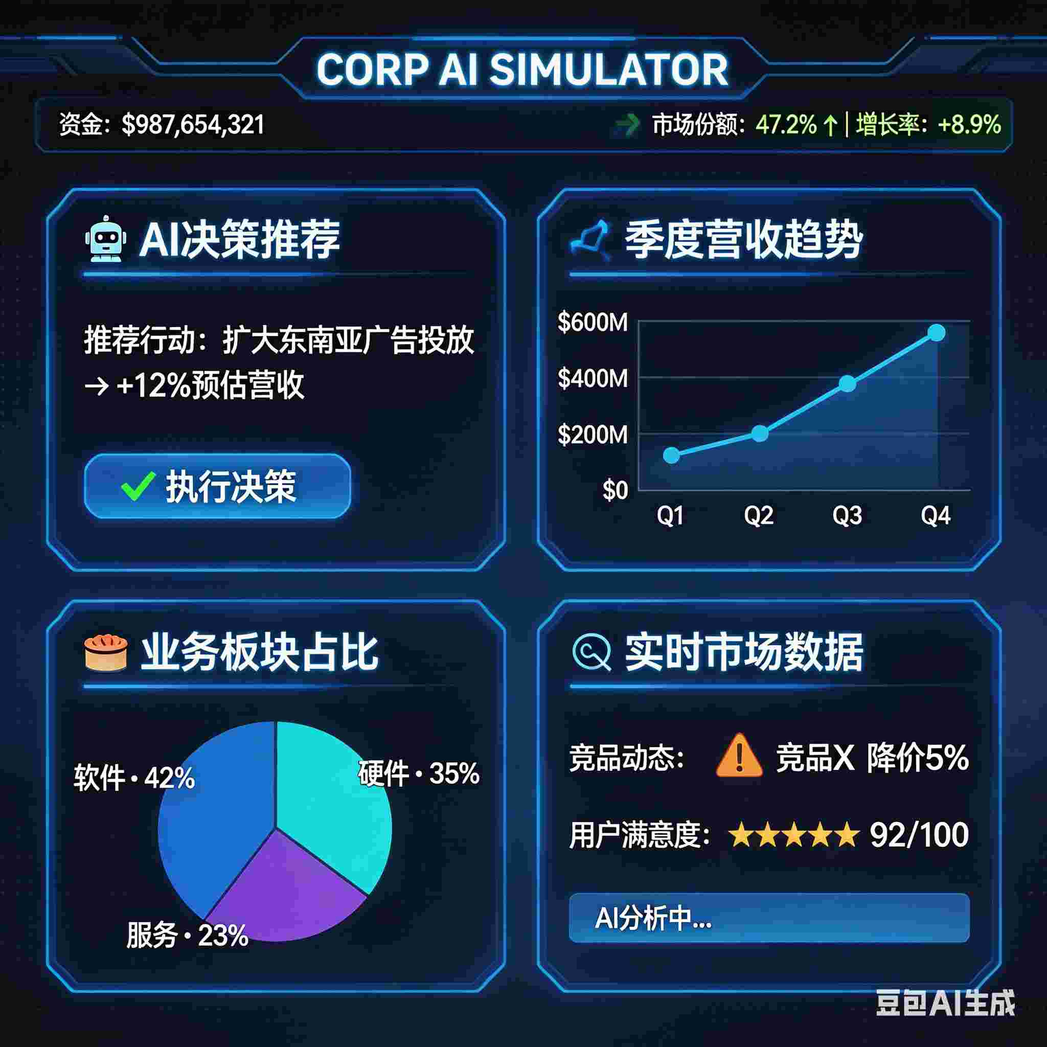AI技术如何重塑商业模拟游戏体验：从智能经营决策到数字工厂升级(图1)