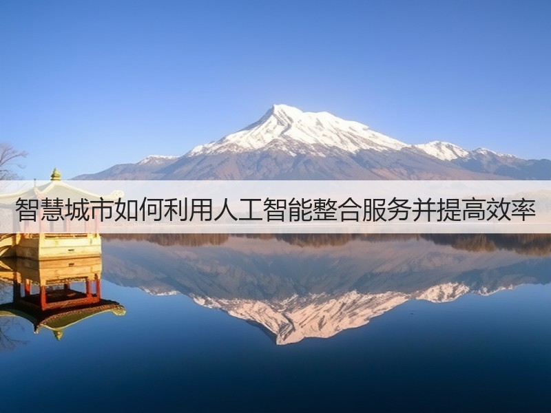 智慧城市如何利用人工智能整合服务并提高效率(图3) 智慧城市如何利用人工智能整合服务并提高效率(图3)