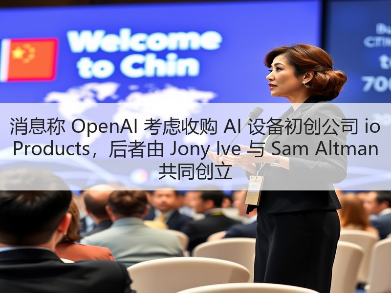 消息称 OpenAI 考虑收购 AI 设备初创公司 io Products，后者