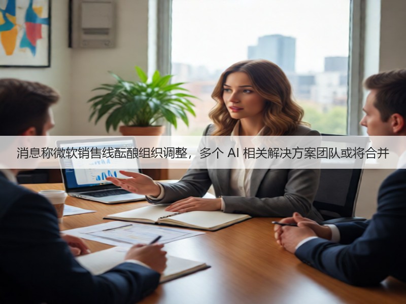 消息称微软销售线酝酿组织调整,多个 AI 相关解决方案团队或将合并(图3) 消息称微软销售线酝酿组织调整,多个 AI 相关解决方案团队或将合并(图3)