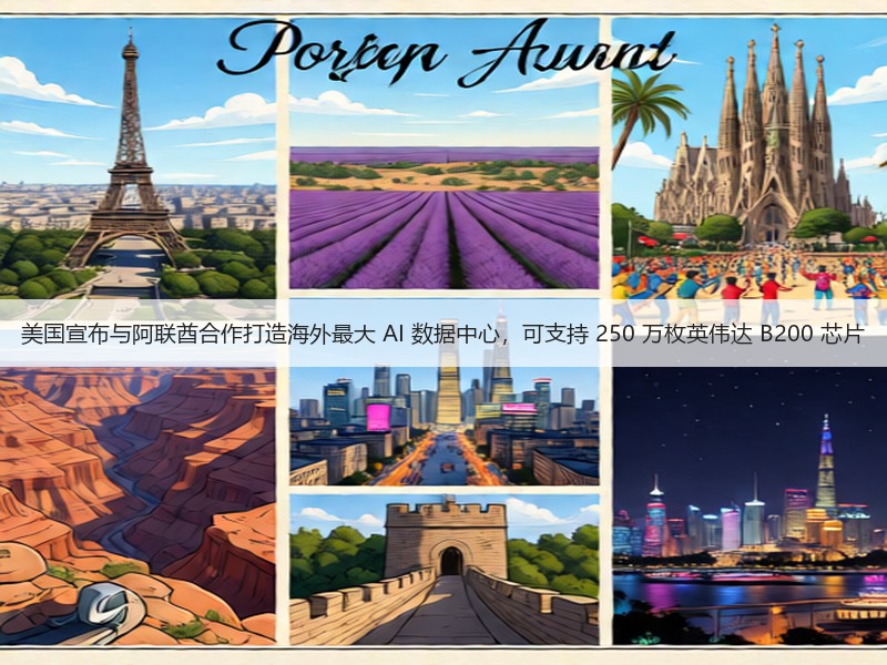 美国宣布与阿联酋合作打造海外最大 AI 数据中心,可支持 250 万枚英伟达 B200 芯片(图3) 美国宣布与阿联酋合作打造海外最大 AI 数据中心,可支持 250 万枚英伟达 B200 芯片(图3)