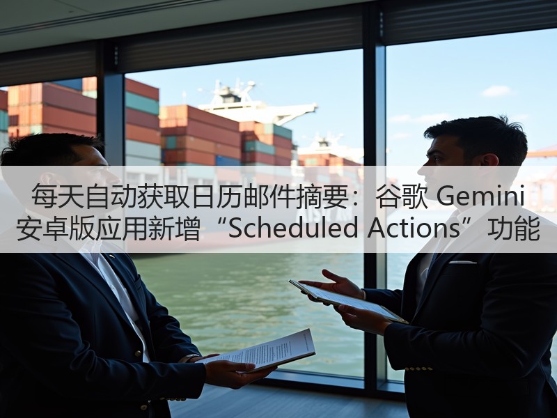 每天自动获取日历邮件摘要:谷歌 Gemini 安卓版应用新增“Scheduled Actions”功能(图1) 每天自动获取日历邮件摘要:谷歌 Gemini 安卓版应用新增“Scheduled Actions”功能(图1)