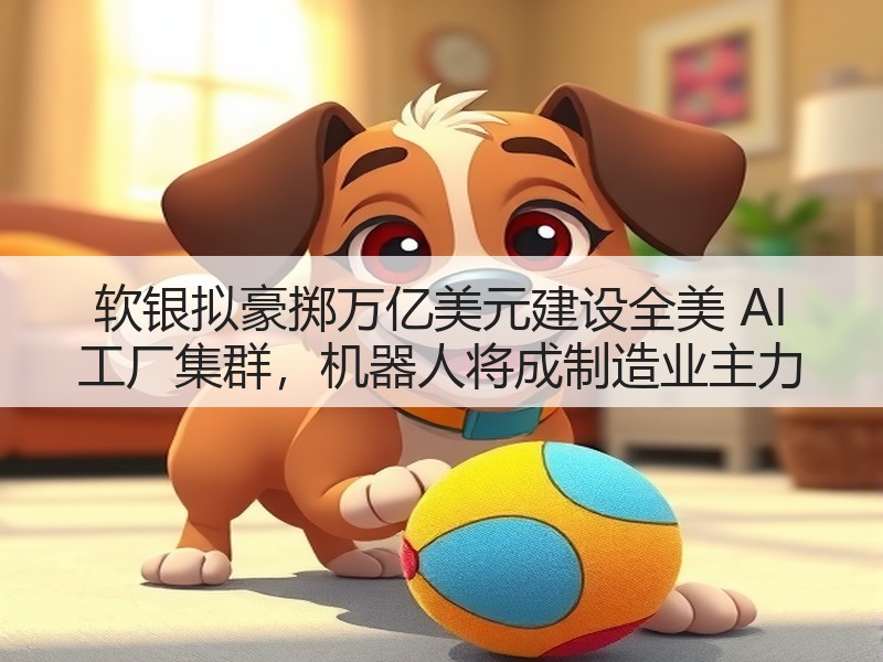 软银拟豪掷万亿美元建设全美 AI 工厂集群,机器人将成制造业主力(图3) 软银拟豪掷万亿美元建设全美 AI 工厂集群,机器人将成制造业主力(图3)