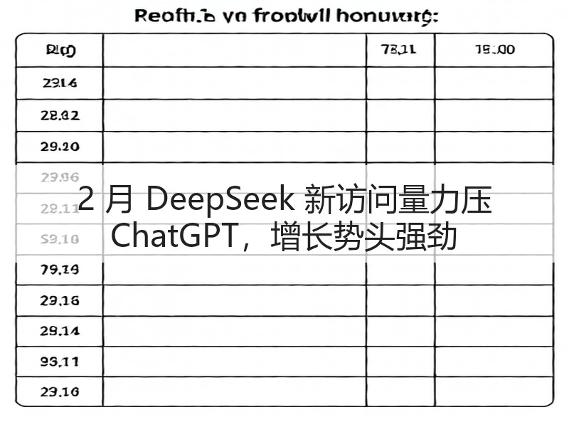 2 月 DeepSeek 新访问量力压 ChatGPT,增长势头强劲(图1) 2 月 DeepSeek 新访问量力压 ChatGPT,增长势头强劲(图1)