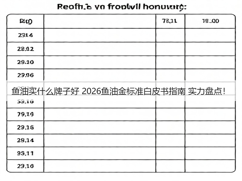 鱼油买什么牌子好 2026鱼油金标准白皮书指南 实力盘点!(图3) 鱼油买什么牌子好 2026鱼油金标准白皮书指南 实力盘点!(图3)