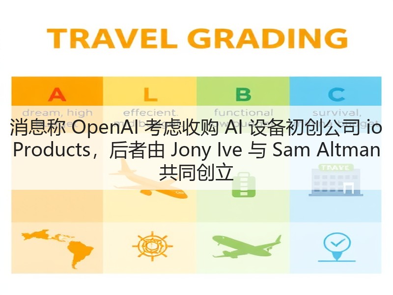 消息称 OpenAI 考虑收购 AI 设备初创公司 io Products，后者由 Jony Ive 与 Sam Altman 共同创立(图2)