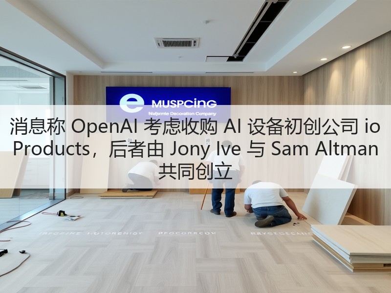 消息称 OpenAI 考虑收购 AI 设备初创公司 io Products，后者由 Jony Ive 与 Sam Altman 共同创立(图3)