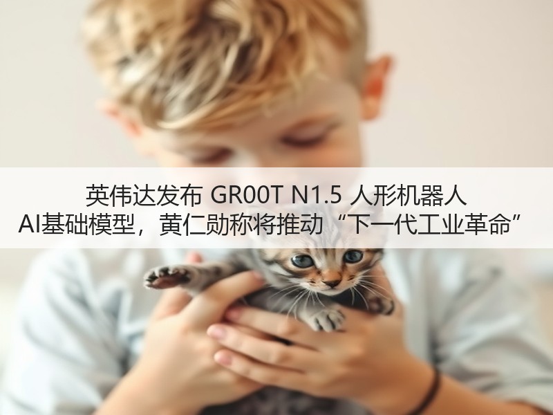 英伟达发布 GR00T N1.5 人形机器人 AI基础模型，黄仁勋称将推动“下一代工业革命”(图3)