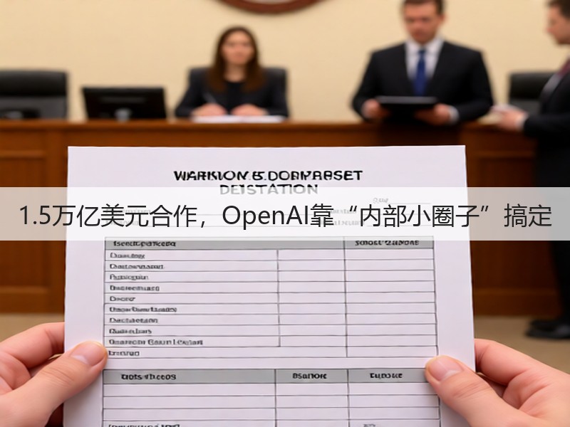 1.5万亿美元合作,OpenAI靠“内部小圈子”搞定(图2) 1.5万亿美元合作,OpenAI靠“内部小圈子”搞定(图2)