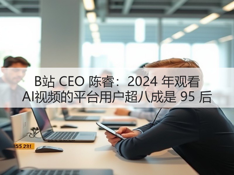 B站 CEO 陈睿：2024 年观看 AI视频的平台用户超八成是 95 后(图1)